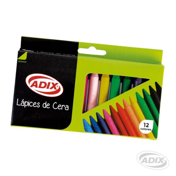 LÁPIZ CERA ADIX JUMBO 12 COLORES