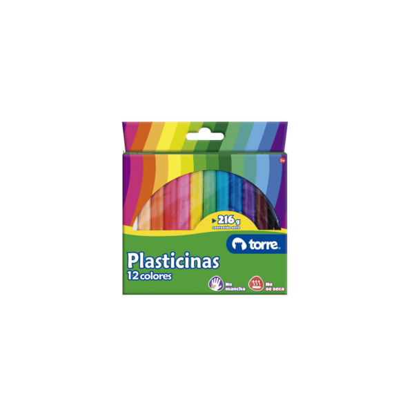 PLASTICINA TORRE IMAGIA 12 COLORES